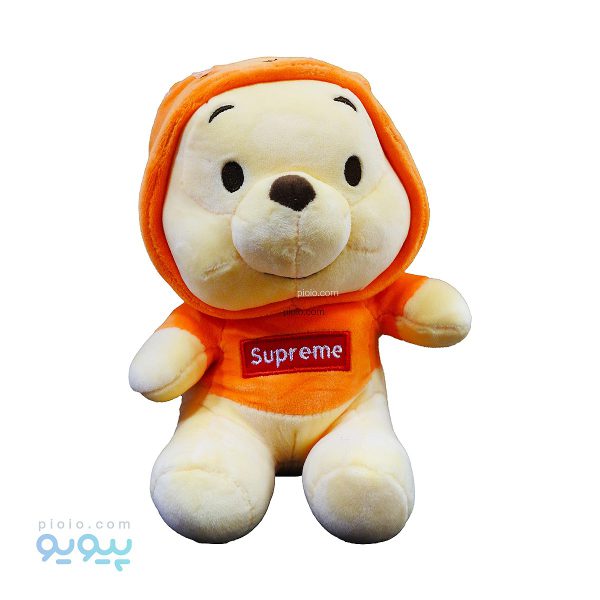 عروسک خرس پو با هودی نارنجی supreme